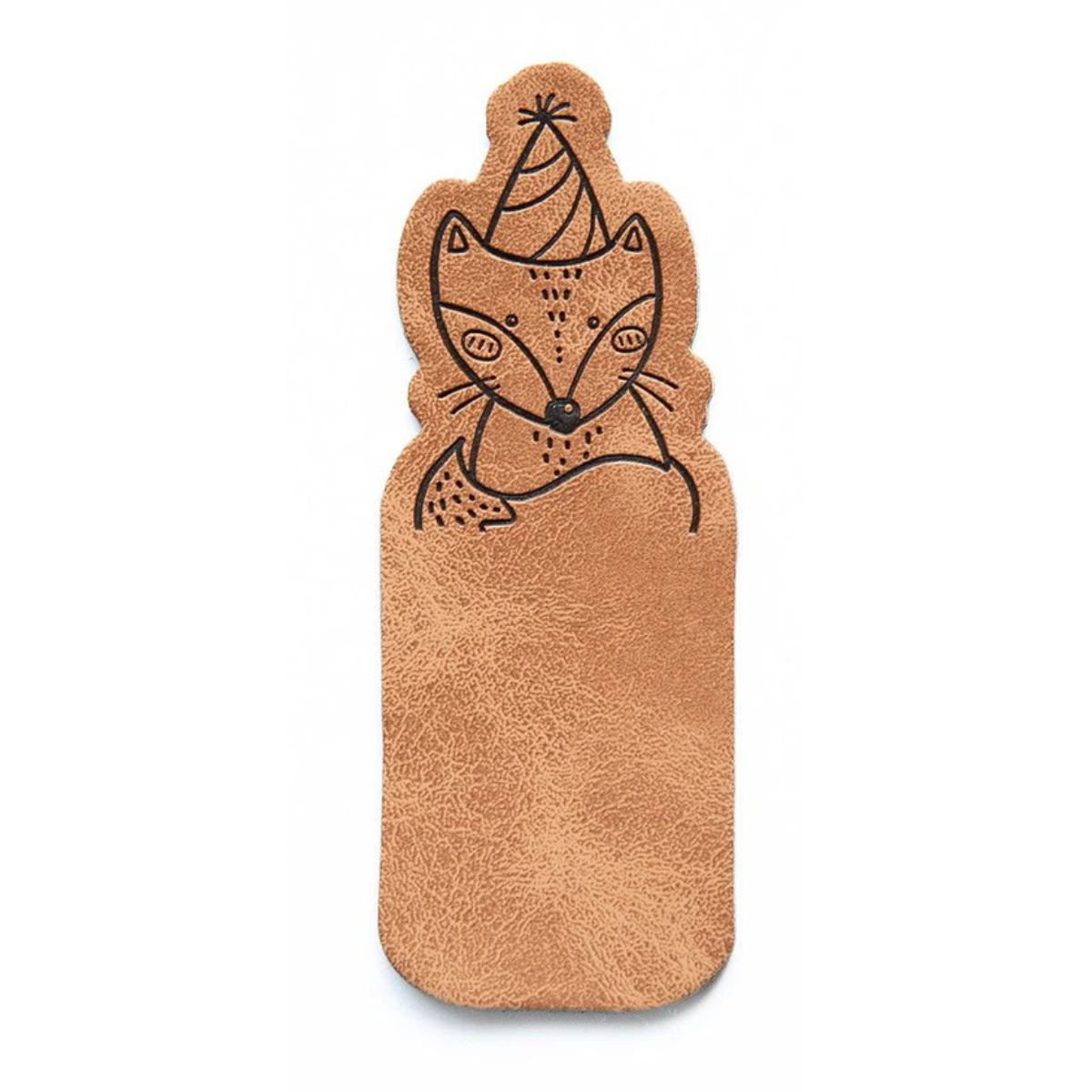 Jessy Sewing Kunstleder-Knick-Label "Partyfox" - braun