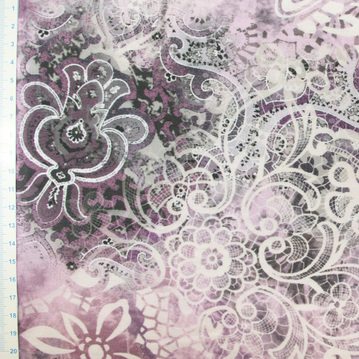 Jersey Digitaldruck - Ornamente - rosa - weiß