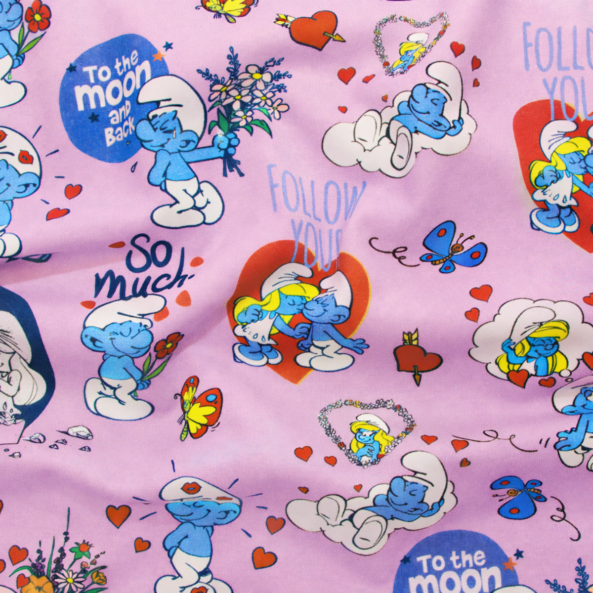 Jersey Digitaldruck - die Schlümpfe