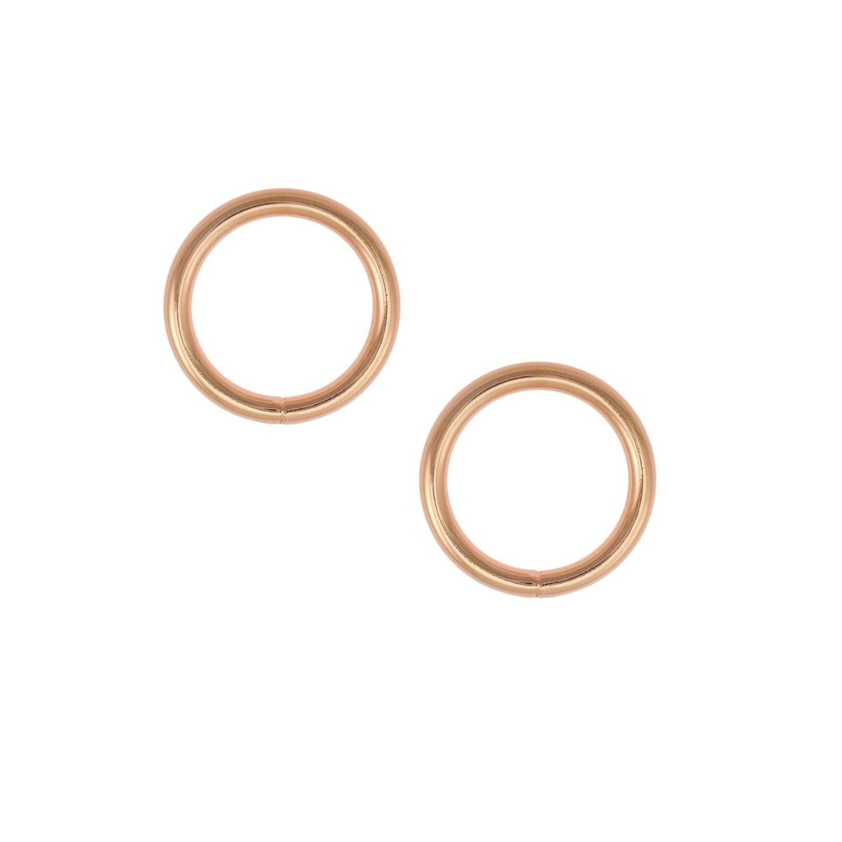 O-Ring Rundring Metall 2 Stück - roségold