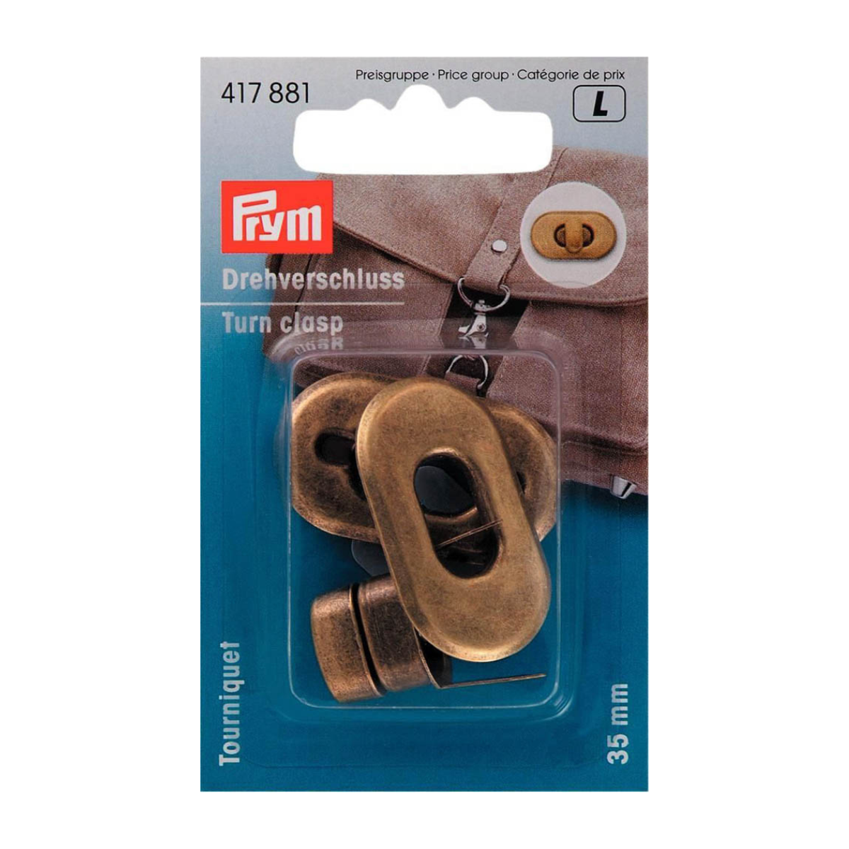 Prym Drehverschluss 35 mm - silber