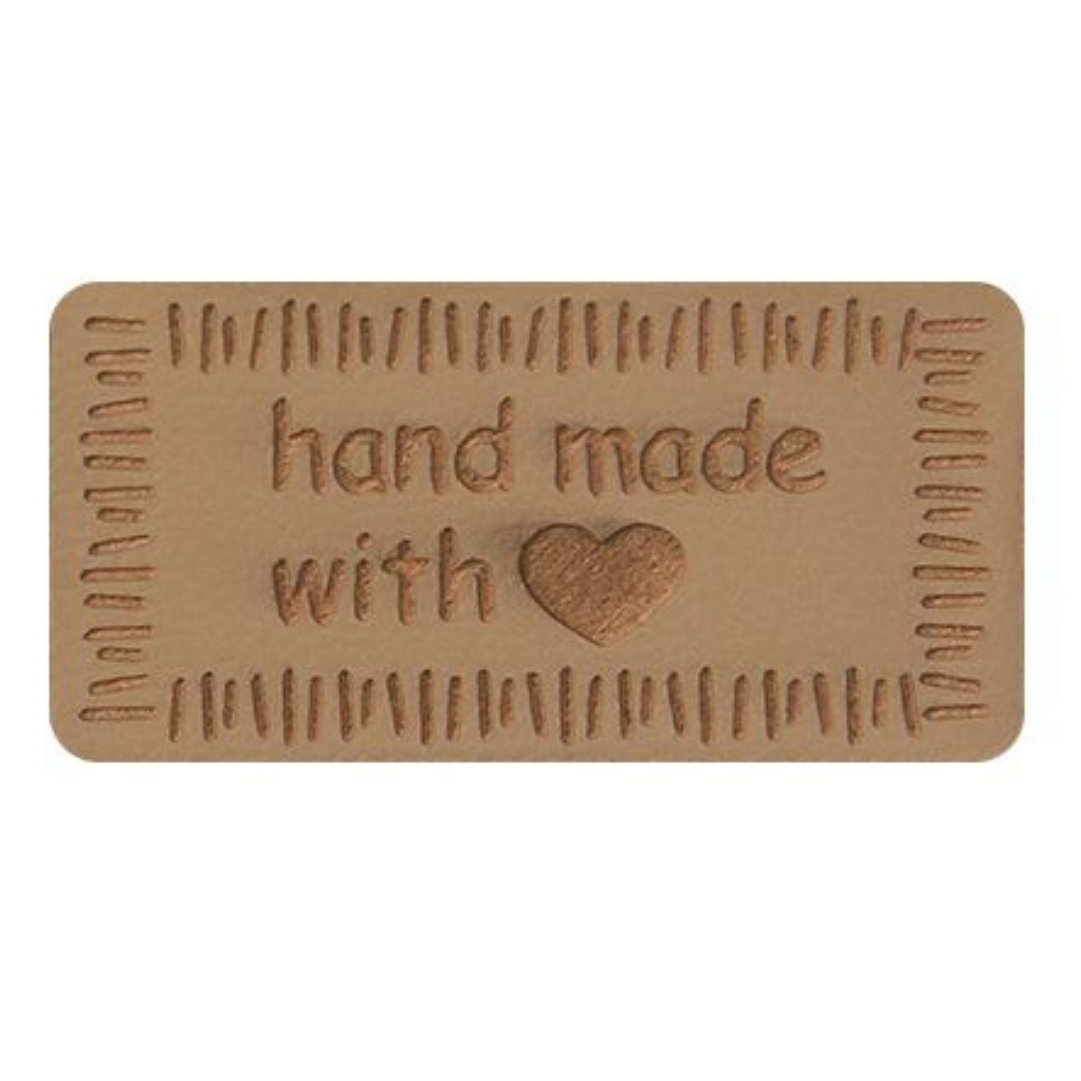 Applikationen / Kunstleder-Label - handmade with ♥
