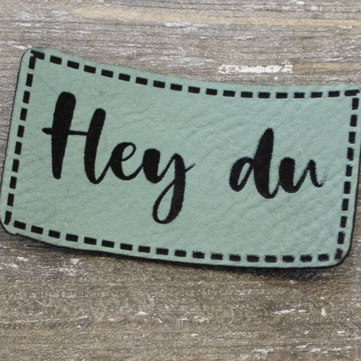 Label Kunstleder KDS - Hey du