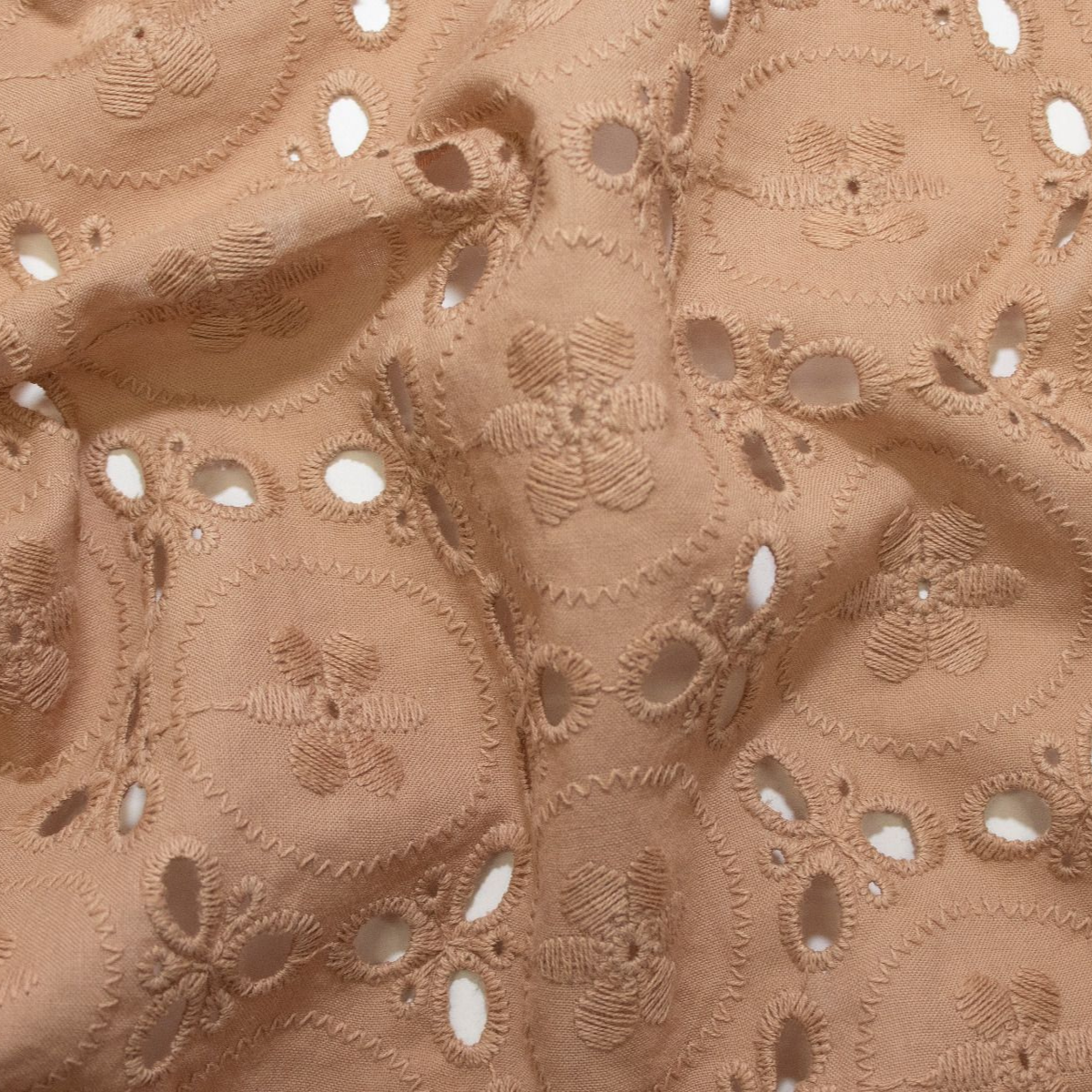 Webware Baumwolle Broderie - Lochstickerei - Abstraktes Muster