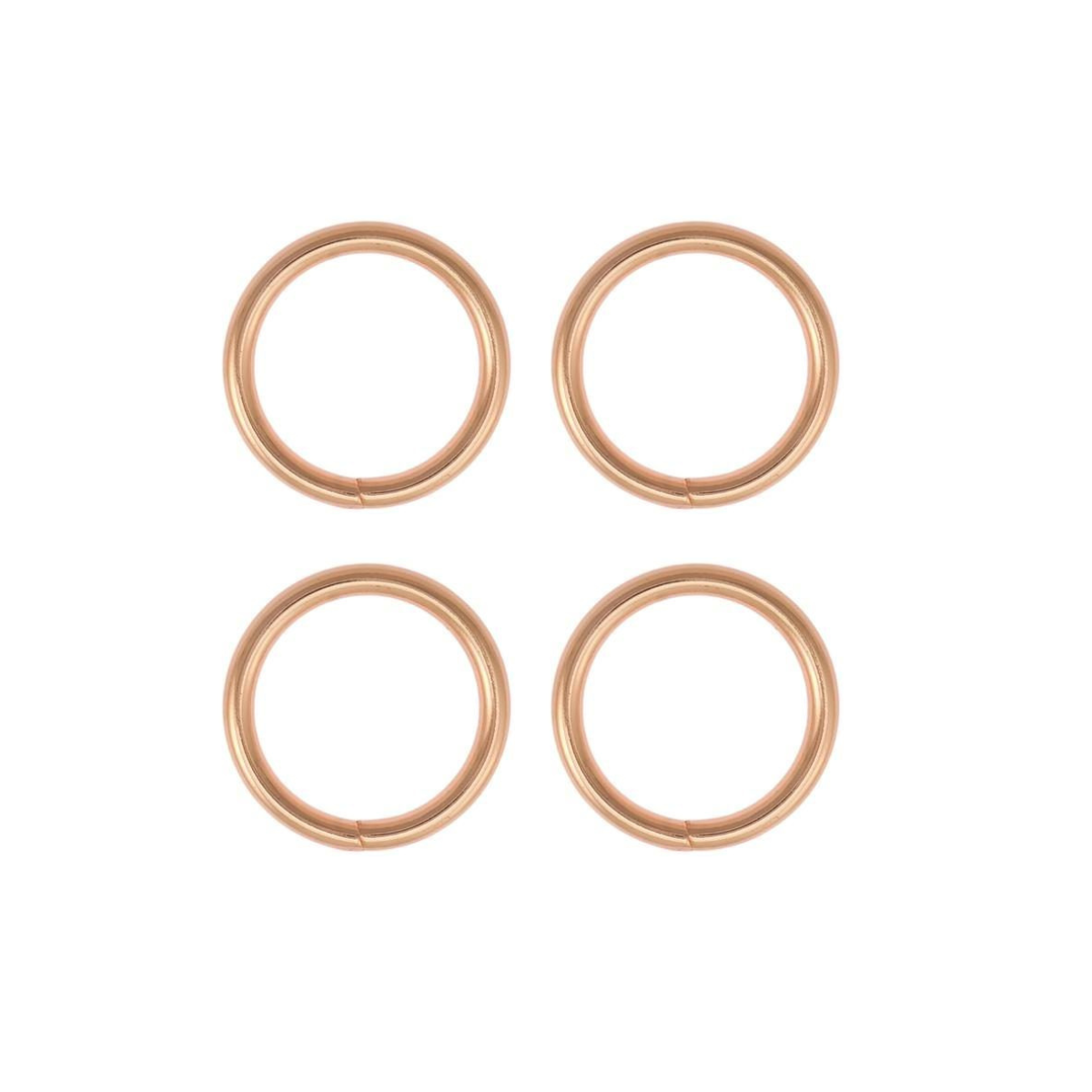 O-Ring Rundring Metall 4 Stück - roségold