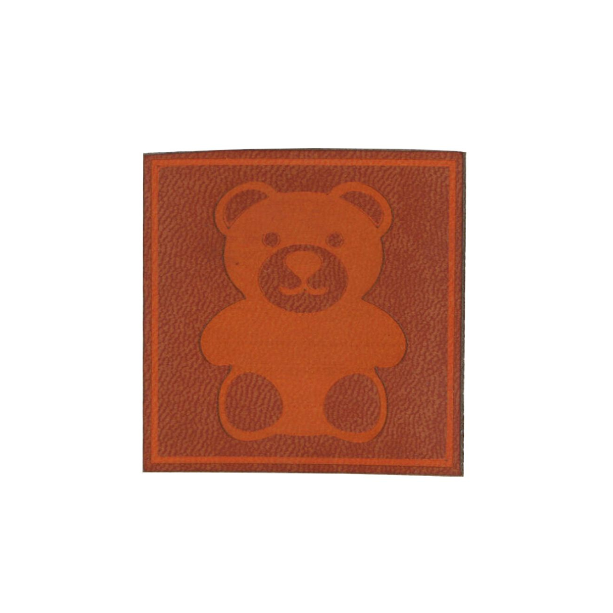 Applikation/Label aus ökologischem Kunstleder - Teddy
