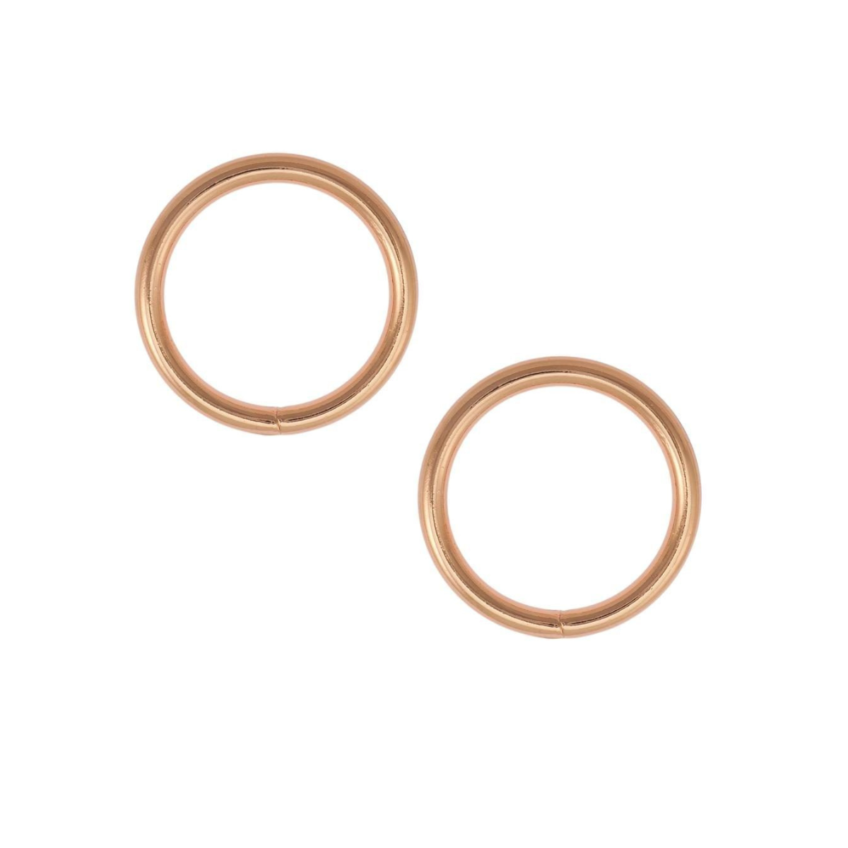 O-Ring Rundring Metall 2 Stück - roségold