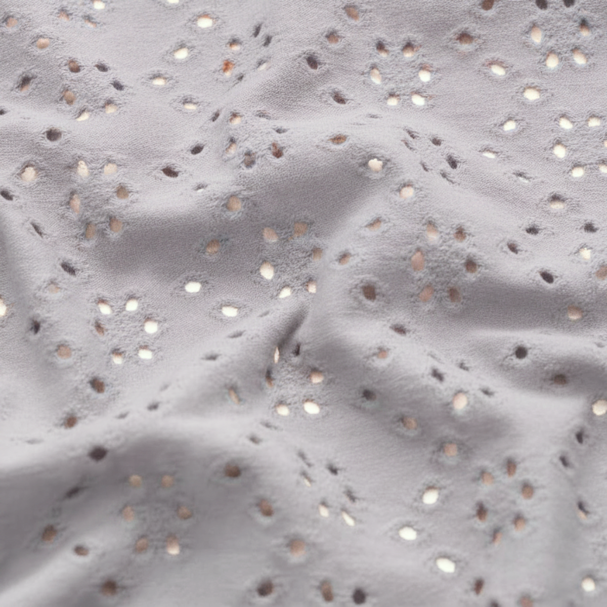 Jersey Strickstoff mit Lochstickerei Embroidery - Blumen