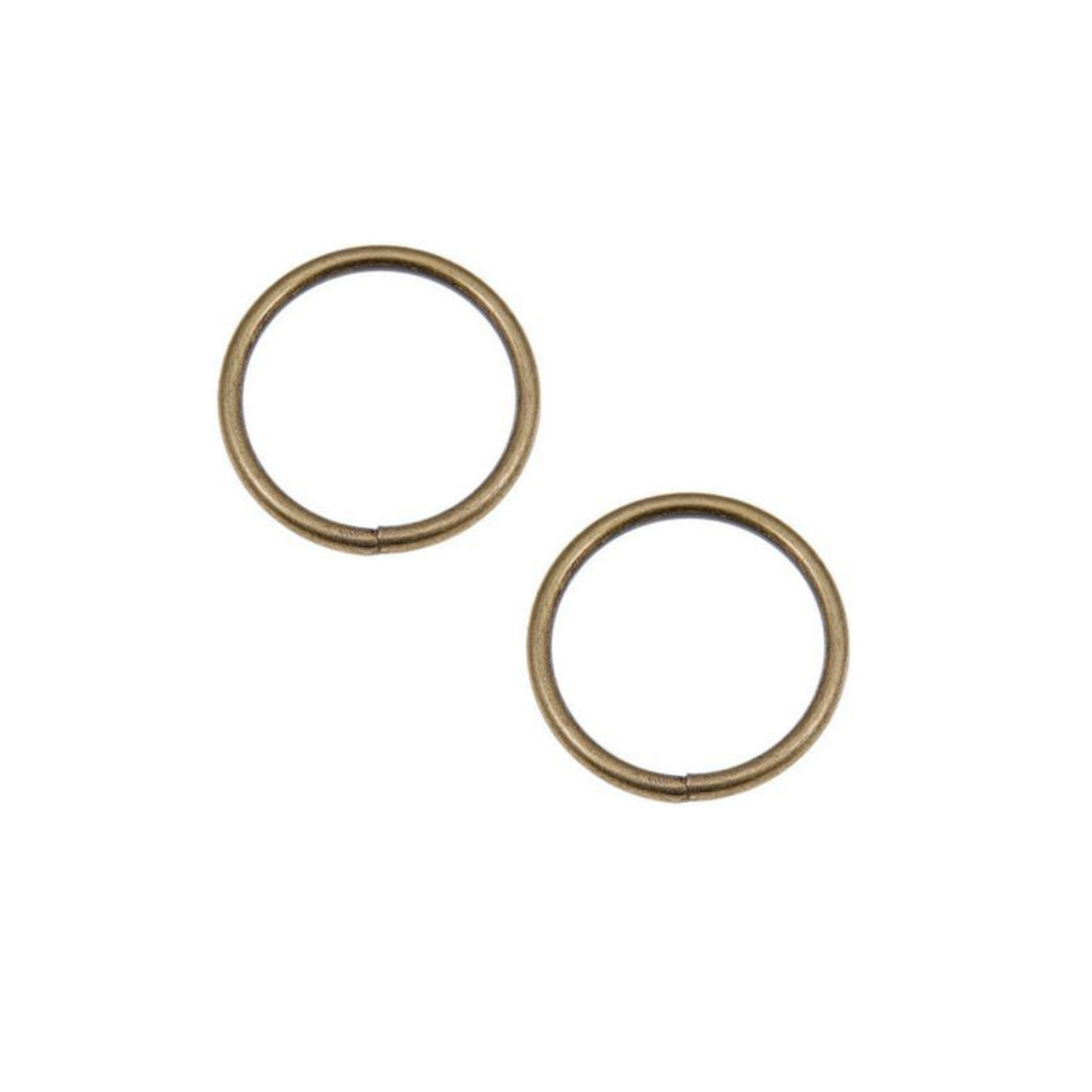 O-Ring Rundring Metall 2 Stück - altgold