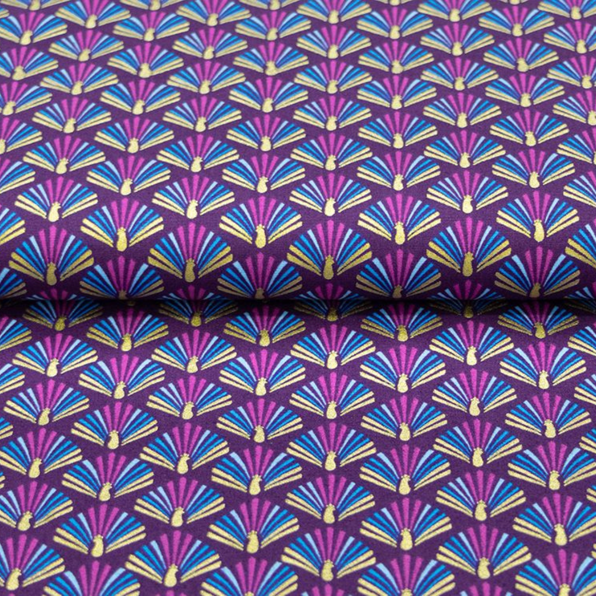 Webware Popeline Baumwolle mit Foliendruck - Weihnachtsfächer