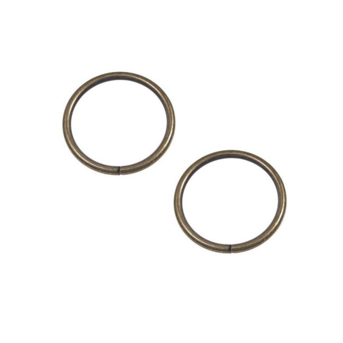 O-Ring Rundring Metall 2 Stück - altgold