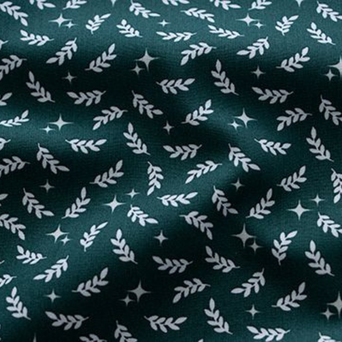 Webware Popeline Baumwolle Weihnachten - kleine Zweige