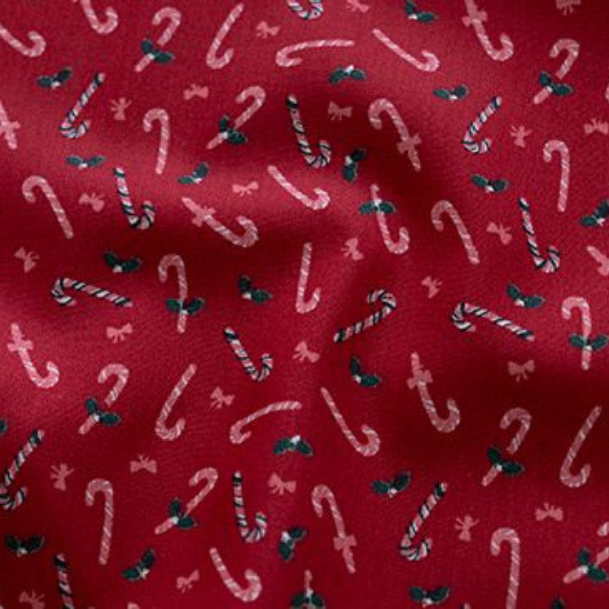 Webware Popeline Baumwolle Weihnachten - Zuckerstangen