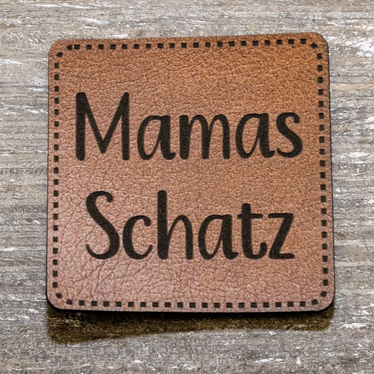 Label Kunstleder KDS - Mamas Schatz - braun