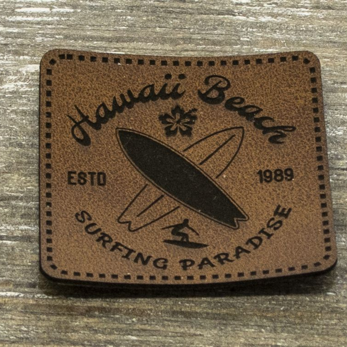 Label Kunstleder KDS - Hawaii Beach - braun