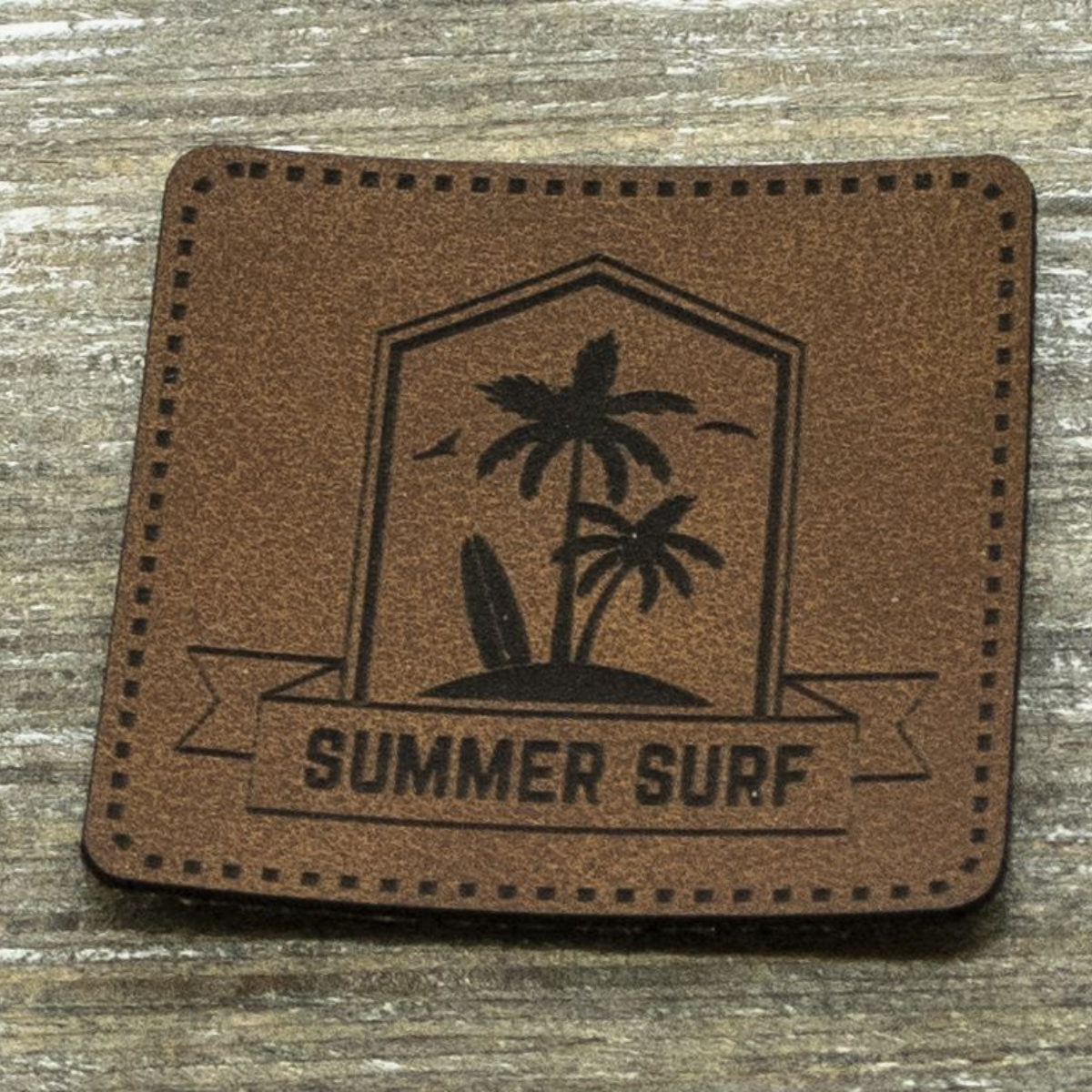 Label Kunstleder KDS - Summer Surf - braun