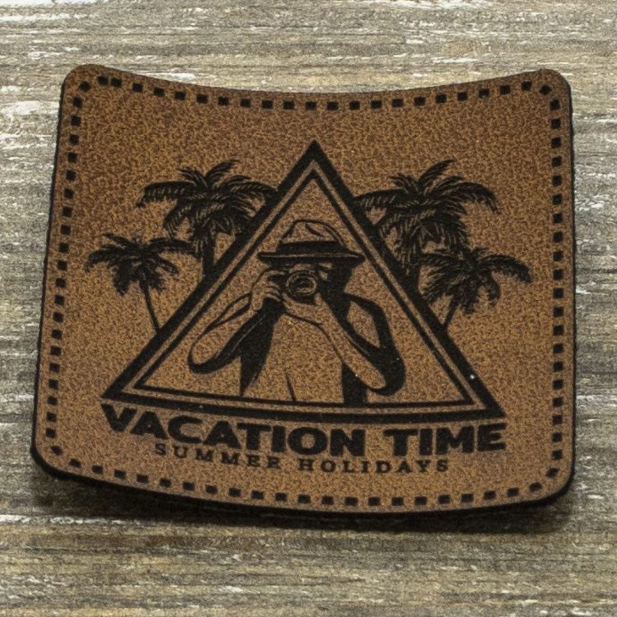 Label Kunstleder KDS - Vacation Time - braun