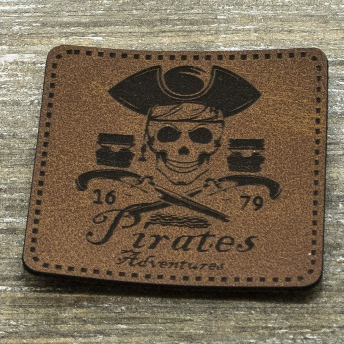 Label Kunstleder KDS - Pirates Adventures - braun