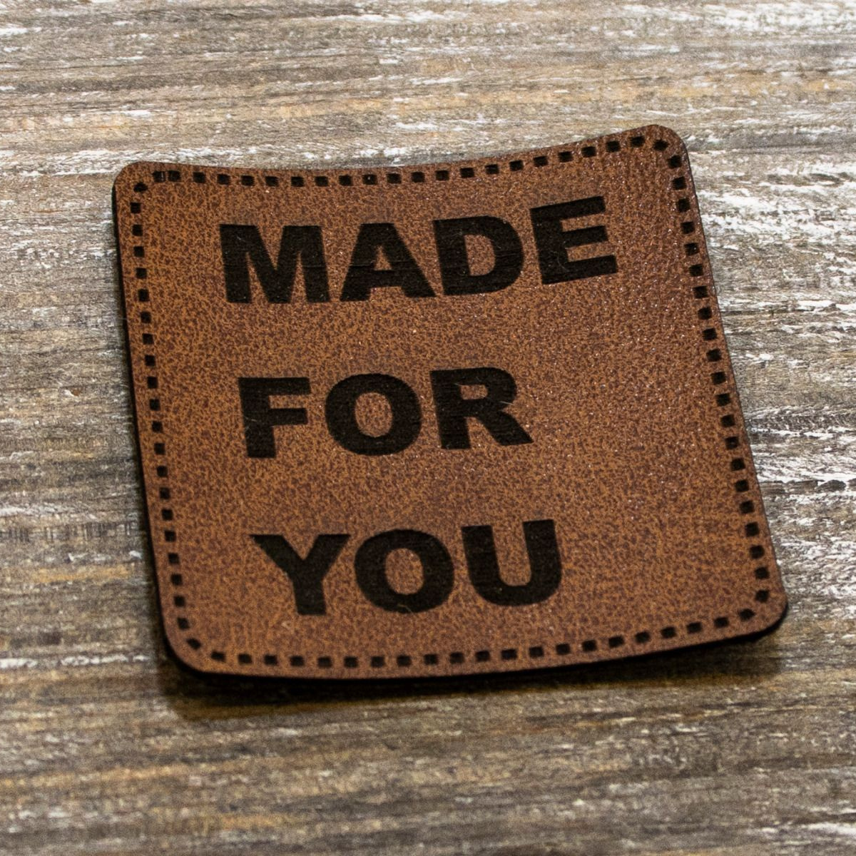Label Kunstleder KDS - Made for you - braun