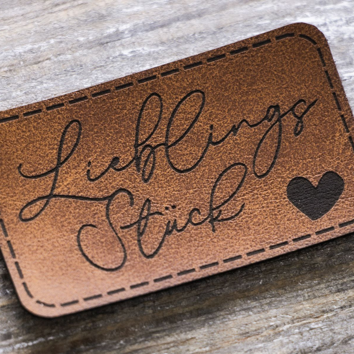 Label Kunstleder KDS - Lieblingsstück - braun