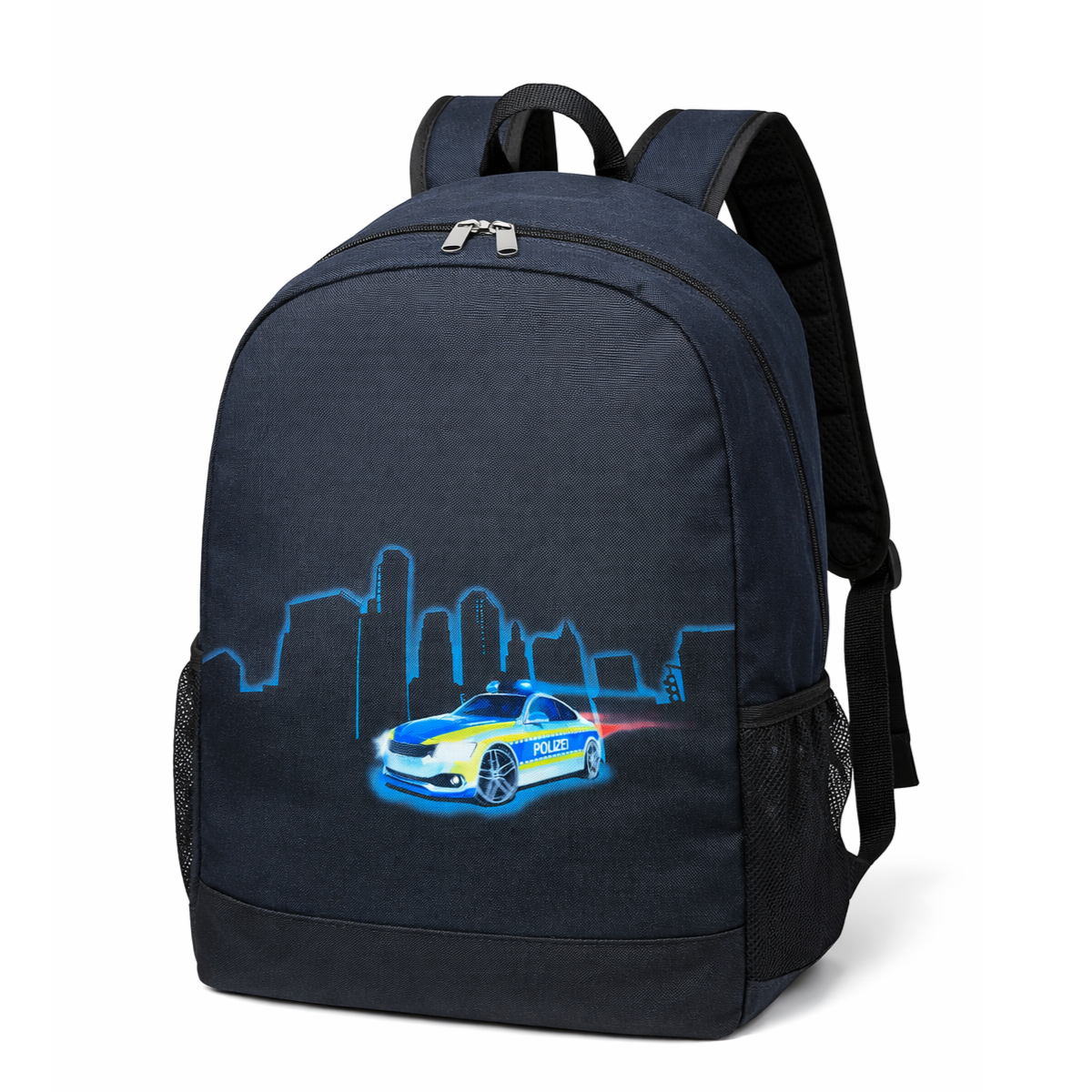 Outdoor Taschen- & Rucksackpanel Polizeiauto - schwarz