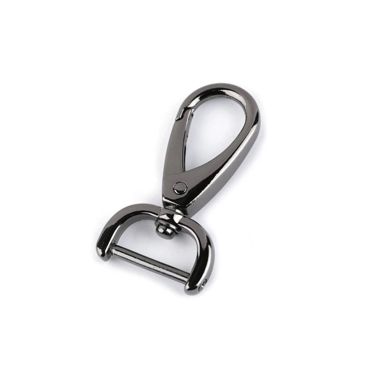 Karabinerhaken Metall - 1 Stück ca. 19 mm - anthrazit