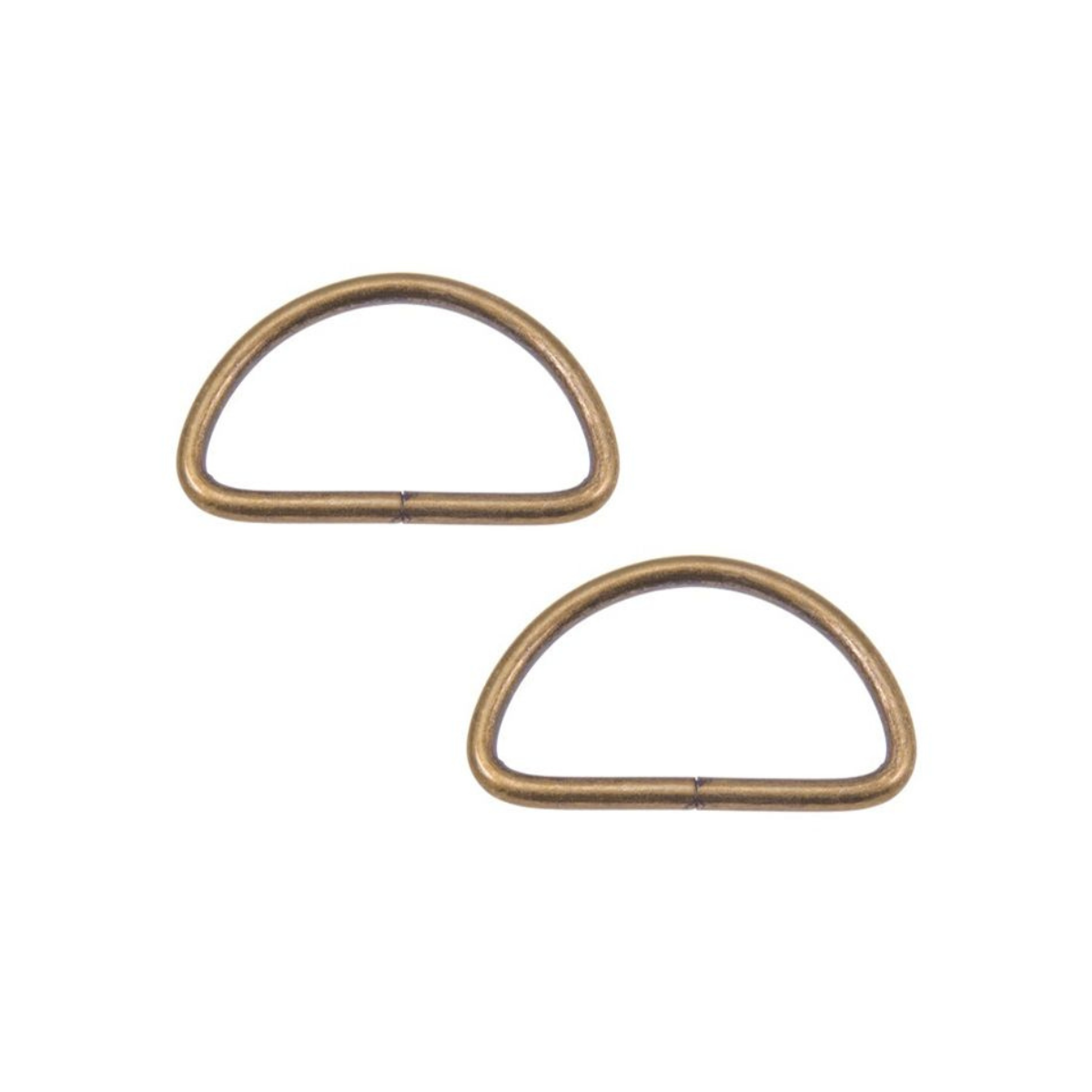 Halbrundringe / D-Ringe 2 Stück ca. 40 mm - altgold