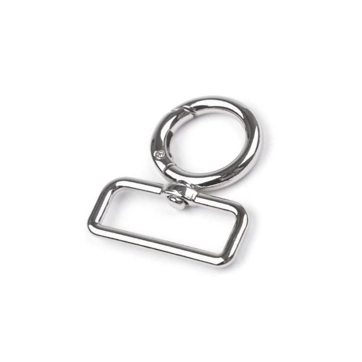 Metallkarabiner mit Wirbel - 1 Stück ca. 32 mm