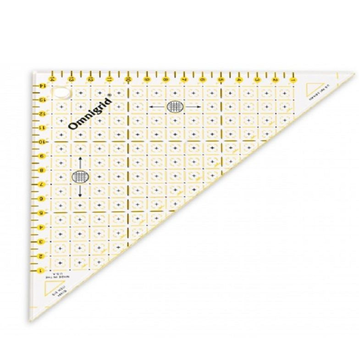 Omnigrid-Patchwork-Dreieck für ein 1/2 Quadrat bis 15 cm
