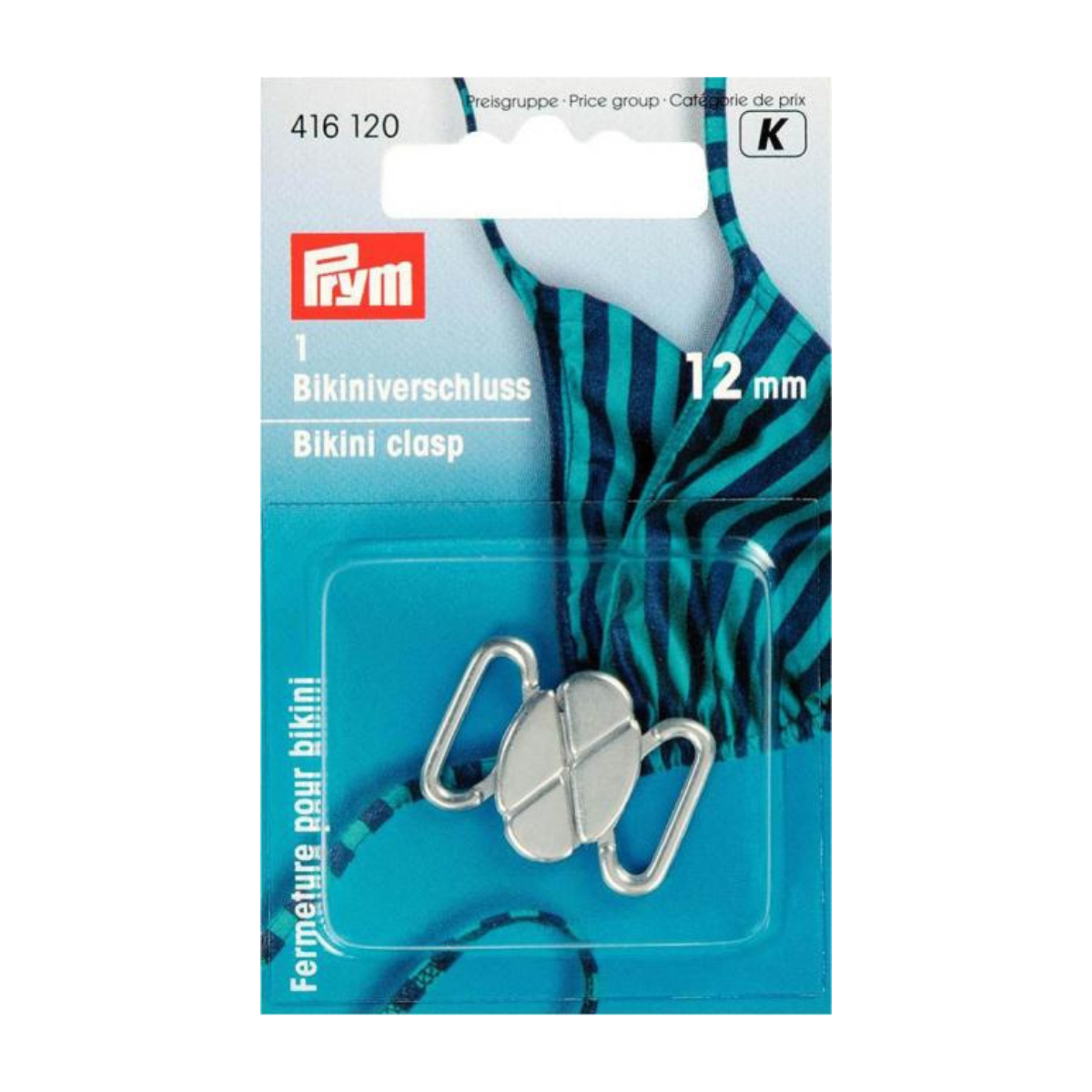 Prym Bikini- und Gürtelverschluss 12mm - silber