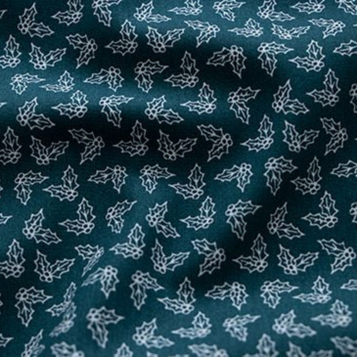 Webware Popeline Baumwolle Weihnachten - Stechpalmen