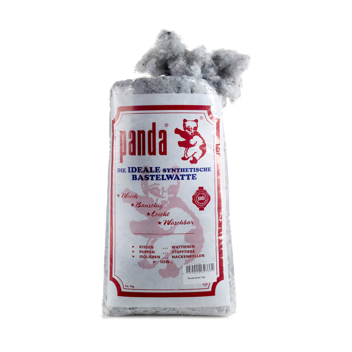 Füllwatte Panda - 1 Beutel/1Kg - bunt
