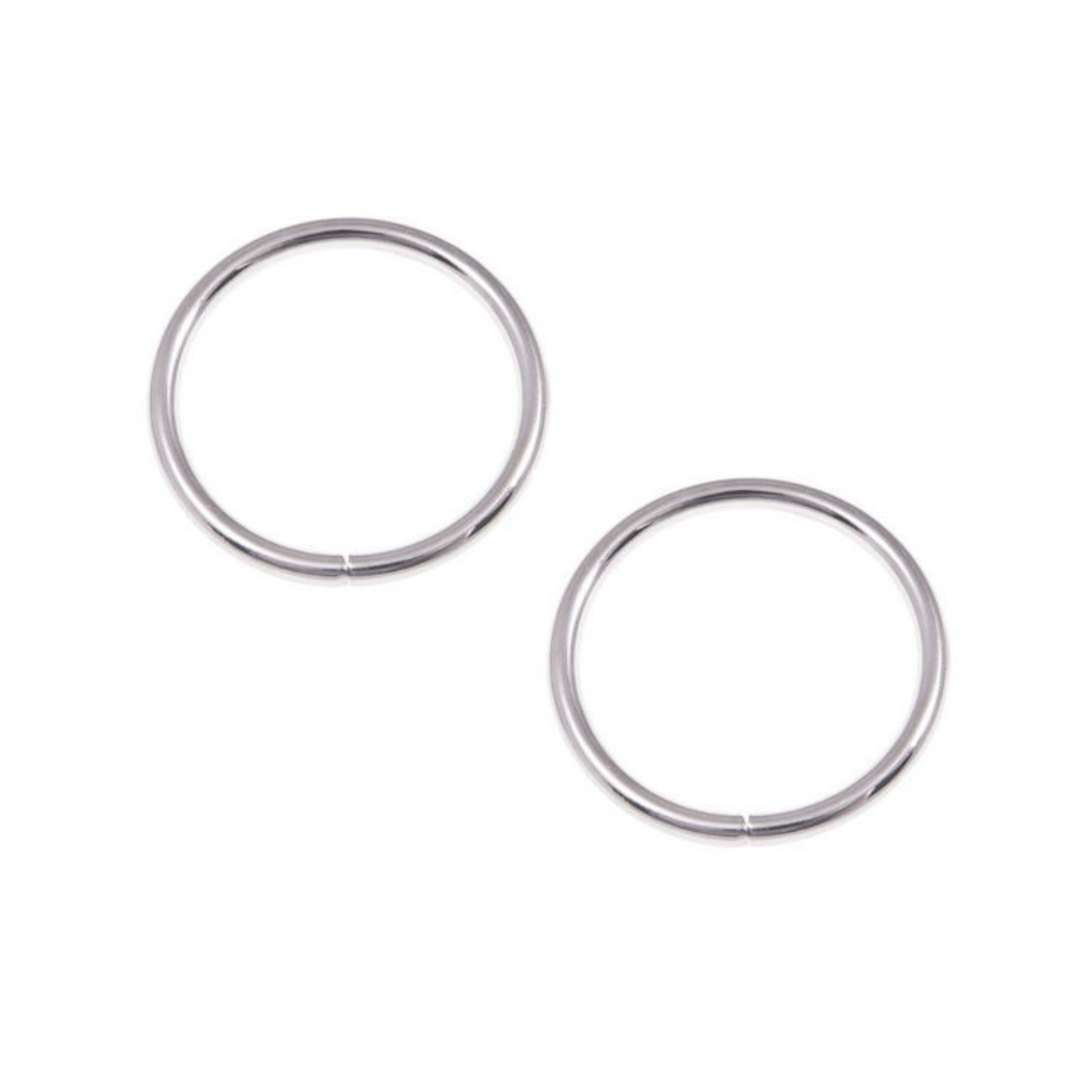 O-Ring Rundring Metall 2 Stück - silber