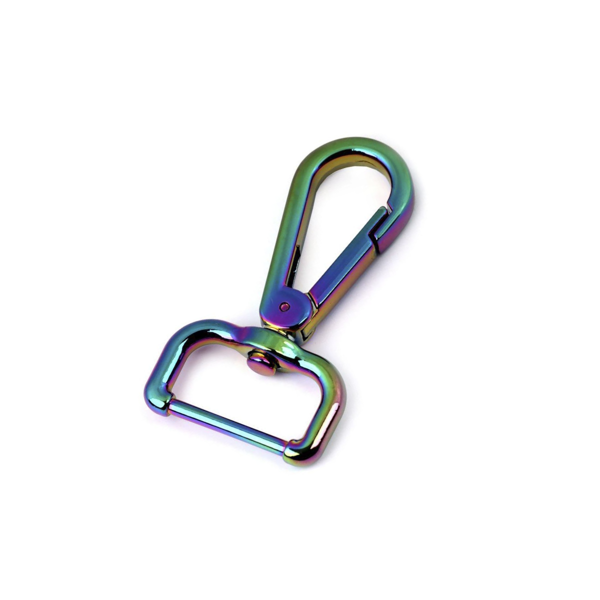 Karabinerhaken Metall - 1 Stück ca. 25 mm - regenbogen