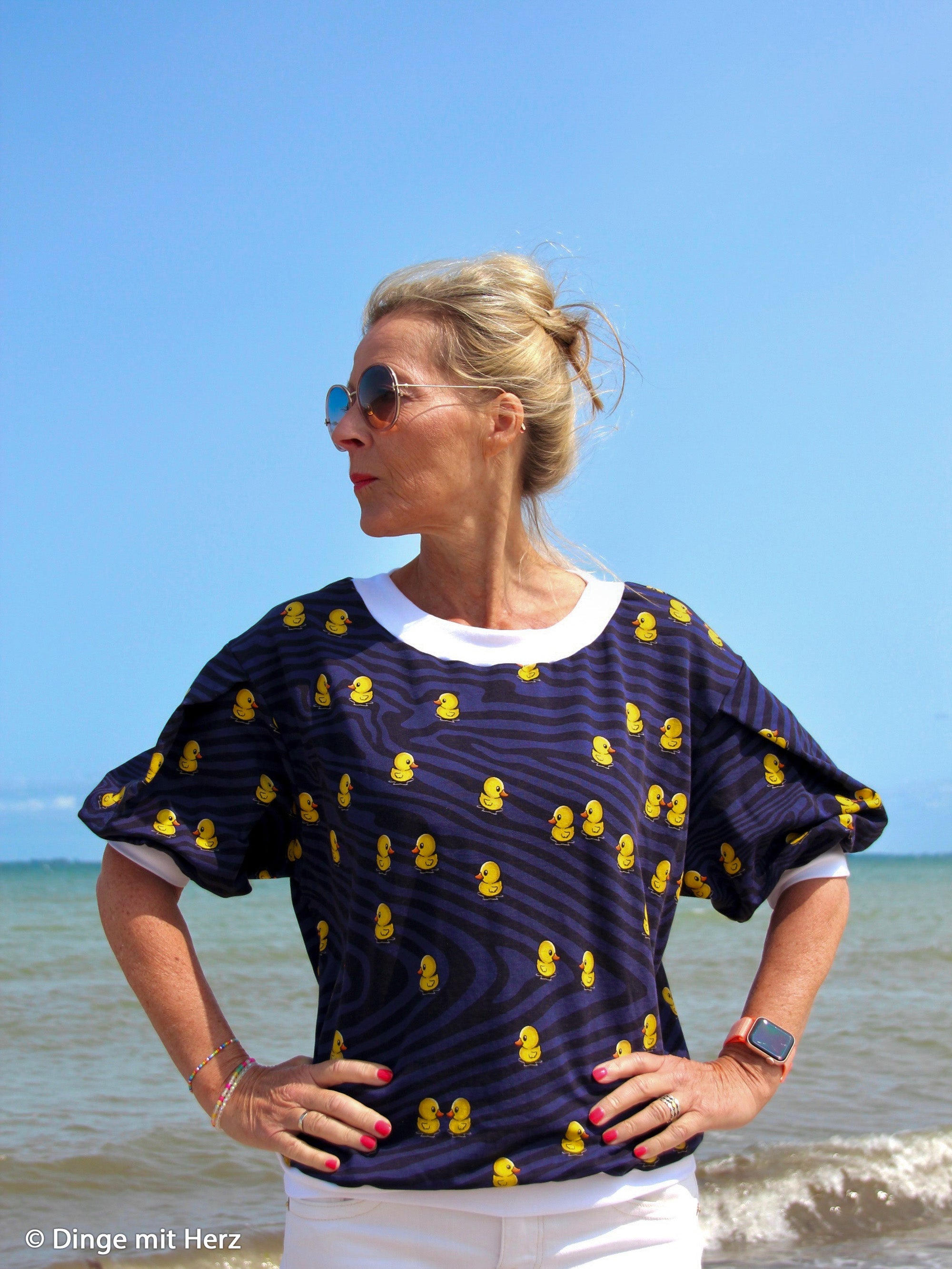 French Terry Swafing What the Duck Thorsten Berger - dunkelblau