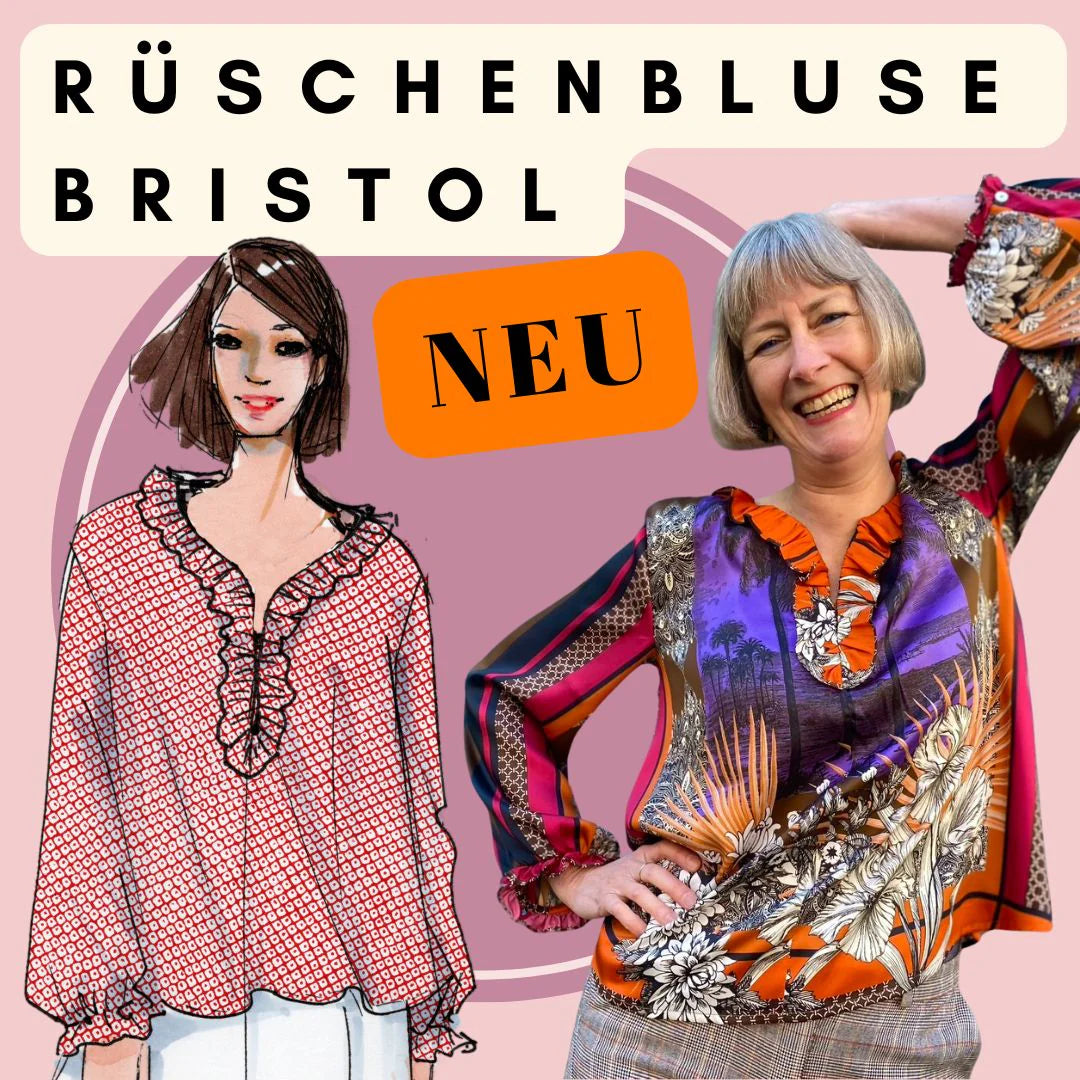 Papierschnittmuster Rüschenbluse Bristol