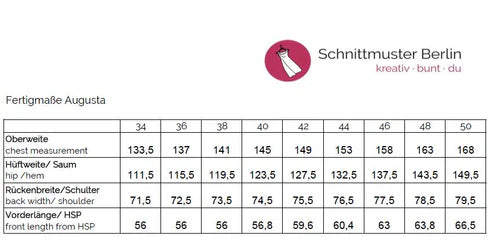 Papierschnittmuster T-Shirt Augusta