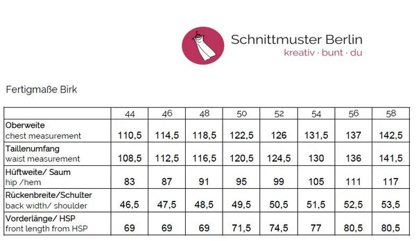 Papierschnittmuster Premium Kapuzenjacke Birk