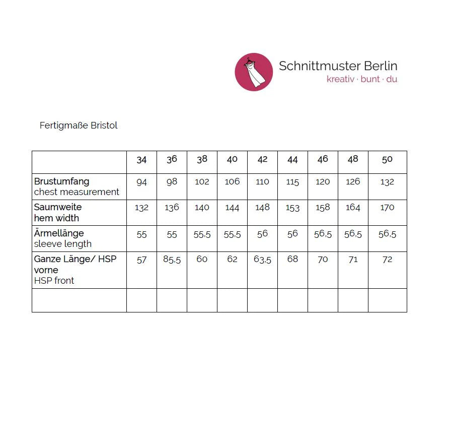 Papierschnittmuster Rüschenbluse Bristol
