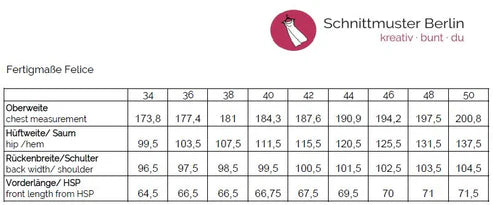 Papierschnittmuster Blusenshirt Felice
