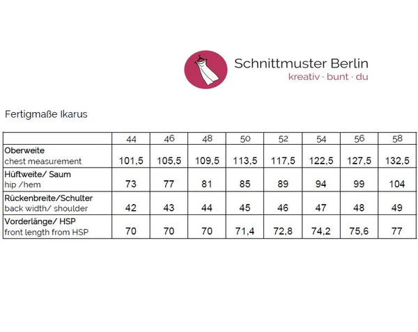 Papierschnittmuster Sweatshirt Pullover Ikarus