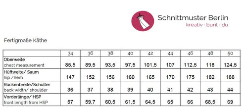 Papierschnittmuster T-Shirt Käthe