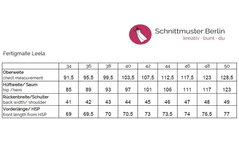 Papierschnittmuster Fledermausärmel Shirt Leela