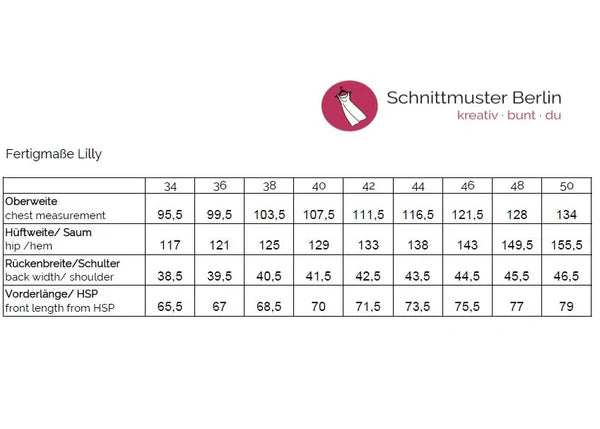 Papierschnittmuster Bluse Lilly