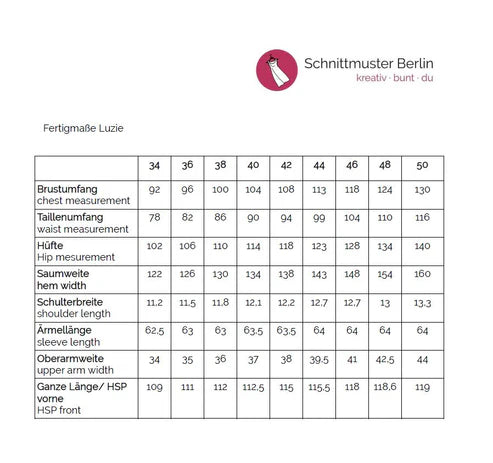 Papierschnittmuster Premium Wintermantel Luzie
