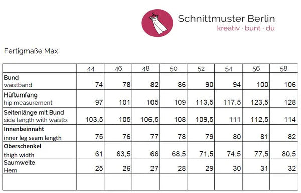 Papierschnittmuster Jogginghose Max