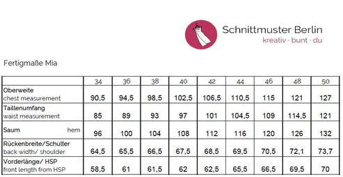 Papierschnittmuster Shirt Mia