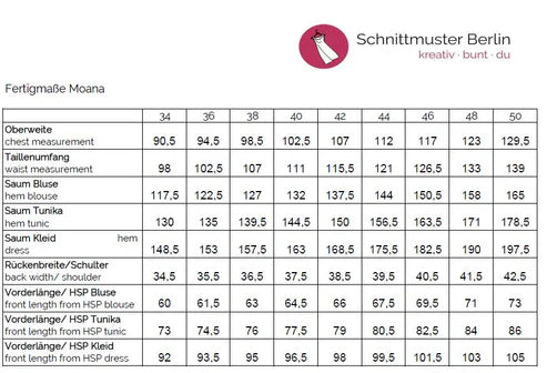 Papierschnittmuster Tunika Moana