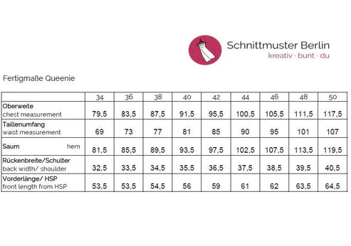 Papierschnittmuster Shirt Queenie