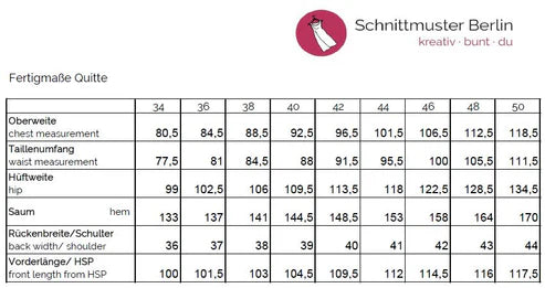 Papierschnittmuster Jerseykleid Quitte